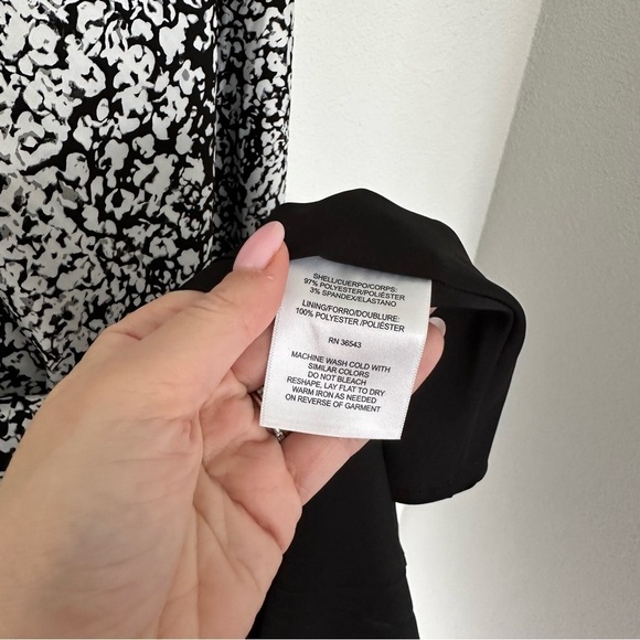 Calvin Klein Satin Midi Dress Black White Spaghetti Straps Size 2 Women’s - Picture 11 of 11